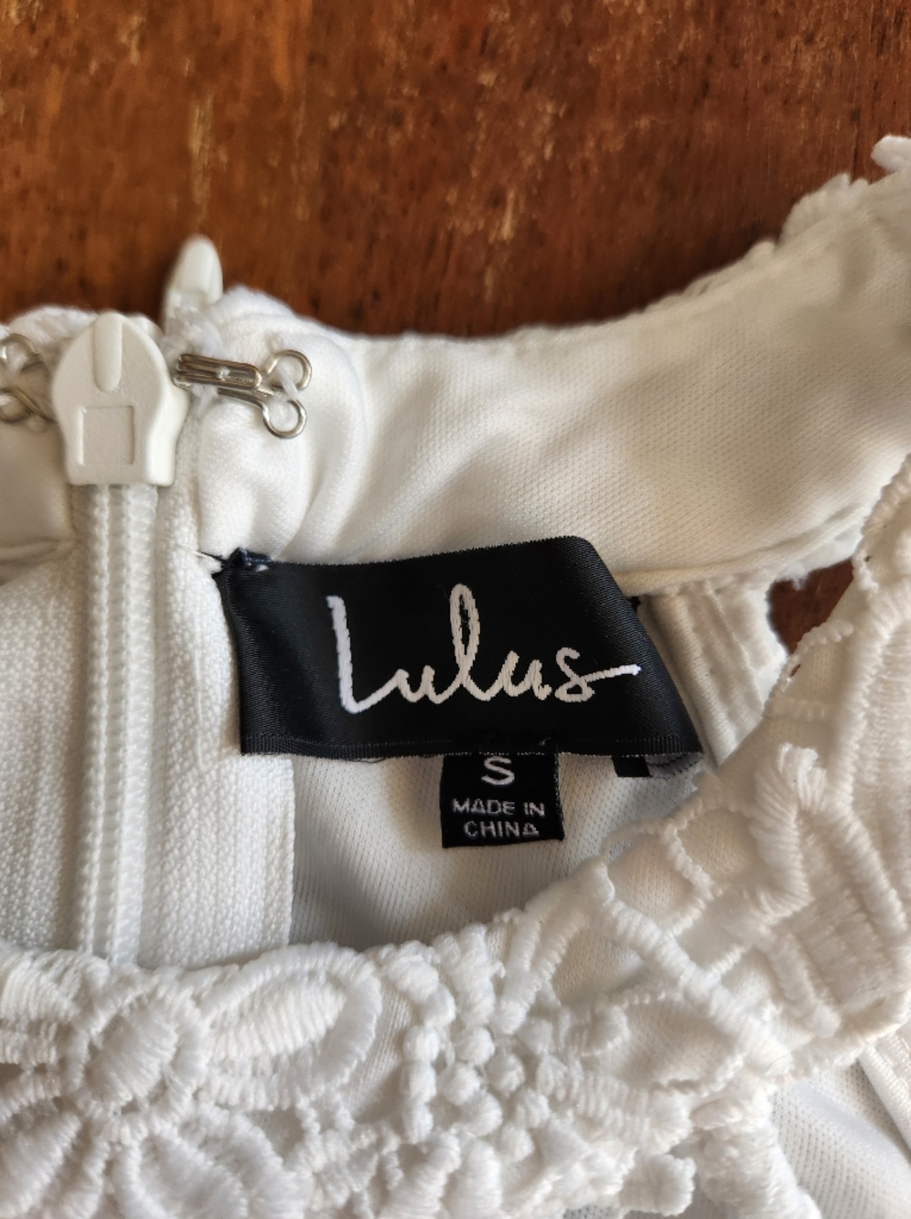 Lulus Love Poem Lace White Floral Lace Halter Mini Women’s Dress S - Picture 12 of 13